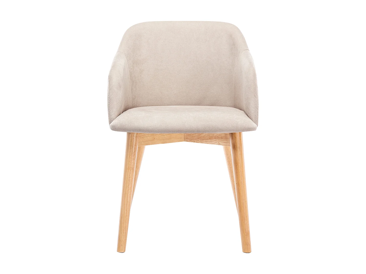 Sedia Tessuto e Hevea Beige - Lotto di 2 - JELISA