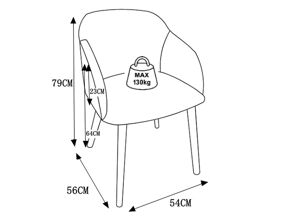 Sedia Tessuto e Hevea Beige - Lotto di 2 - JELISA