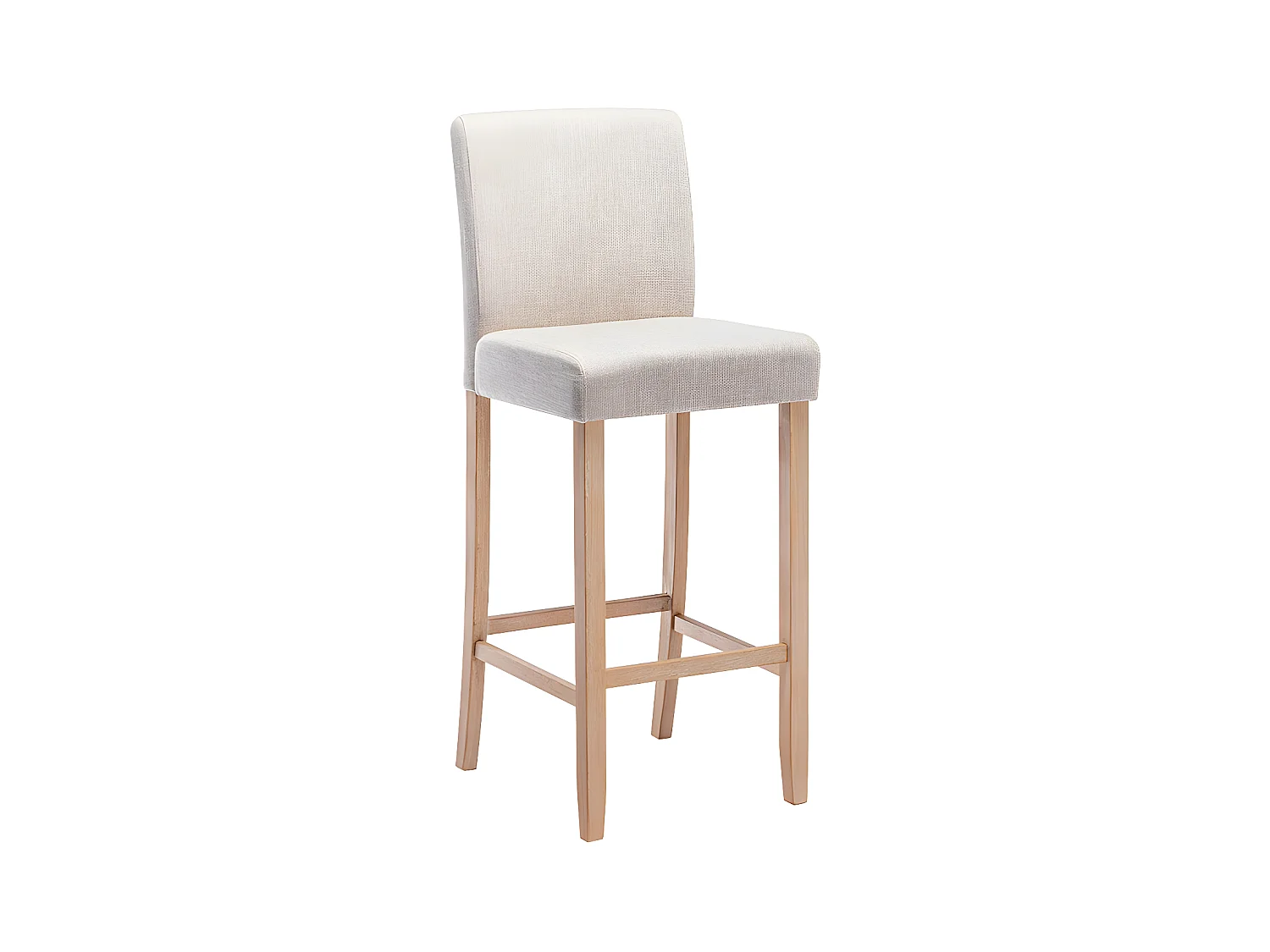 Juego de 2 taburetes de bar - Tela - Beige - ROVIGO