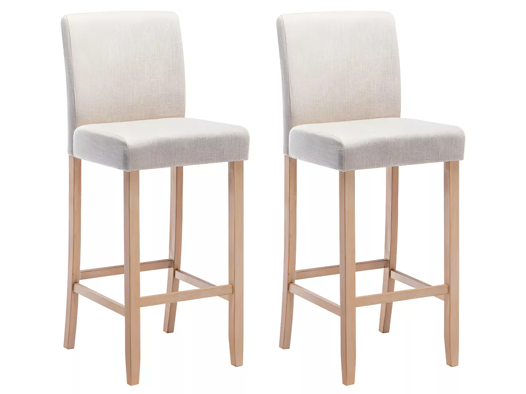 Kauf Unique Barhocker 2er-Set - Stoff - Beige - ROVIGO