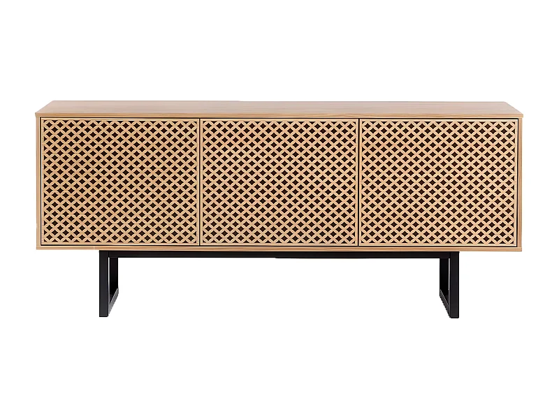 Buffet 3 Portes Diamant "Camden" 175cm Chêne & Noir