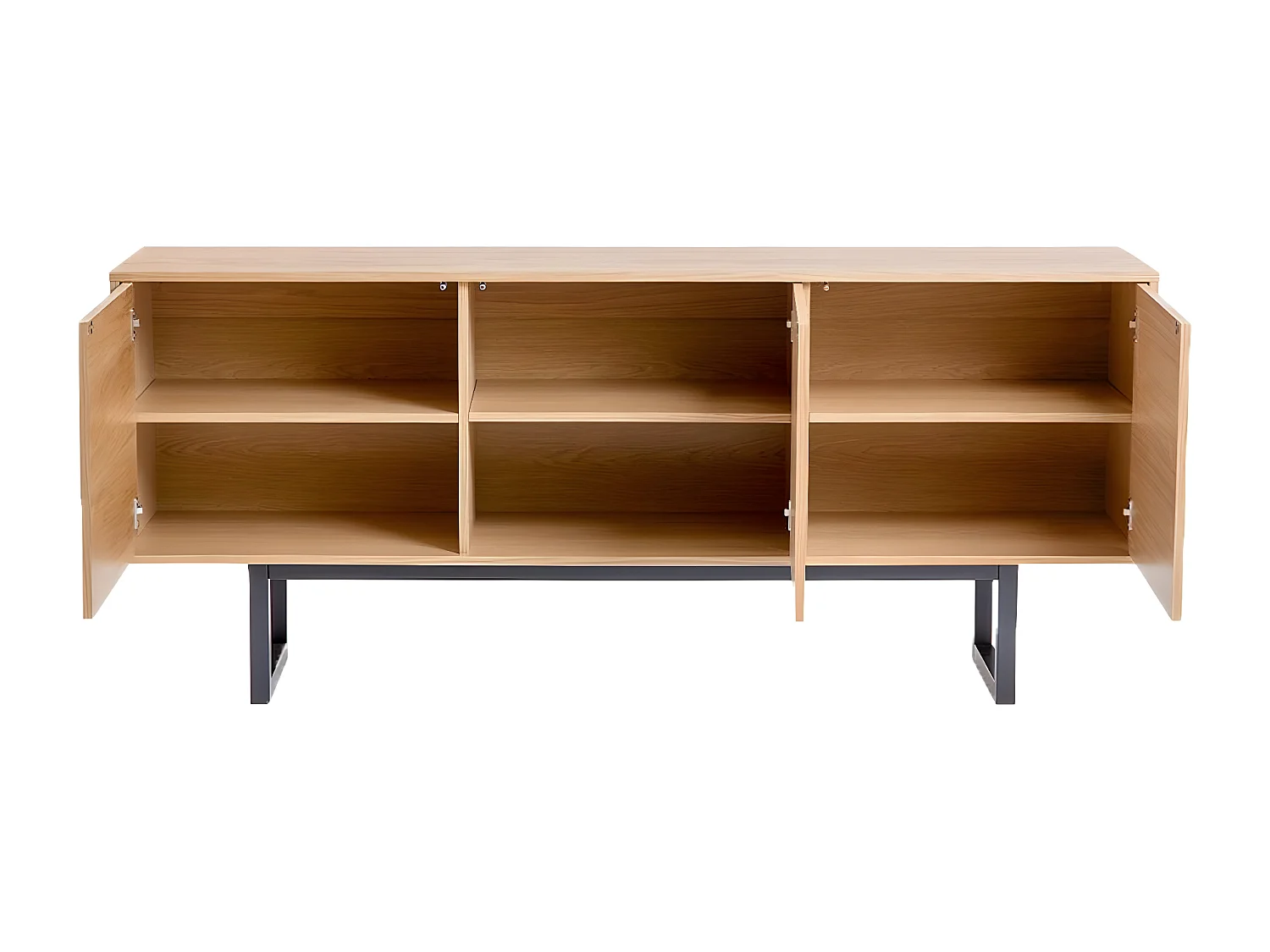 Buffet 3 Portes Diamant "Camden" 175cm Chêne & Noir