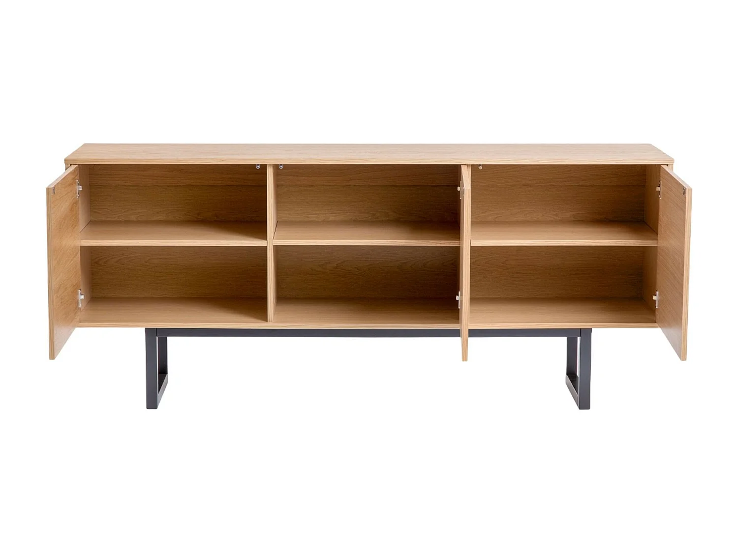 Buffet 3 Portes Triangle "Camden" 175cm Chêne & Noir