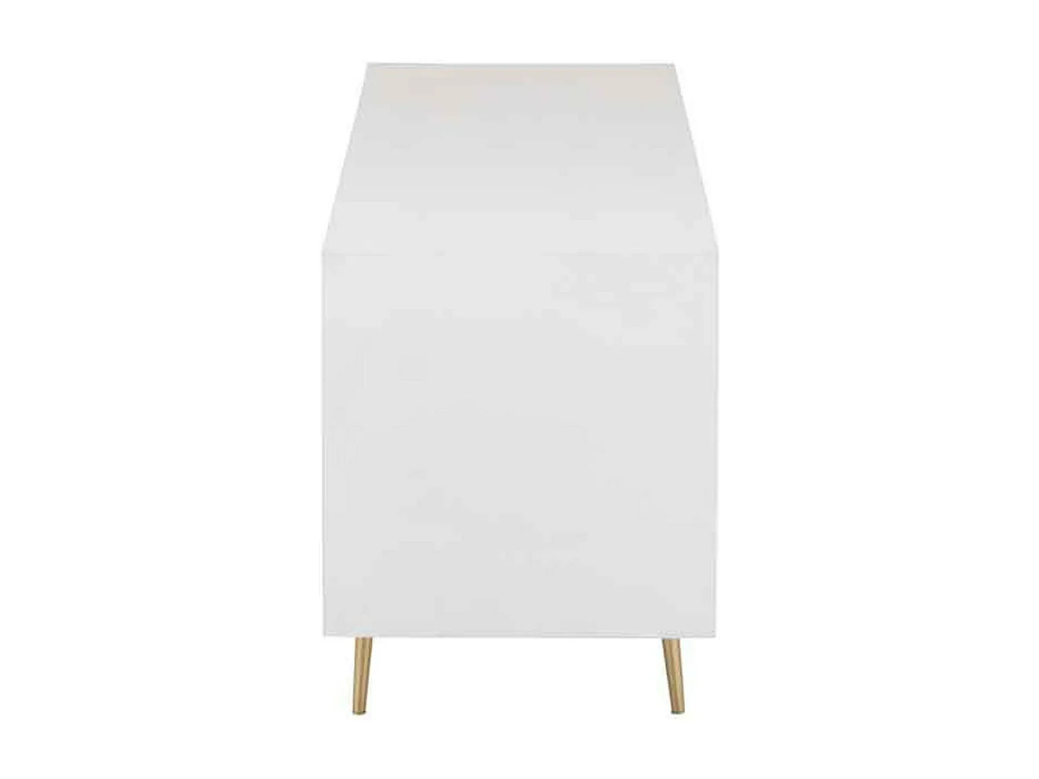 Buffet 4 Tiroirs & 2 Portes "Remina" 150cm Blanc & Or