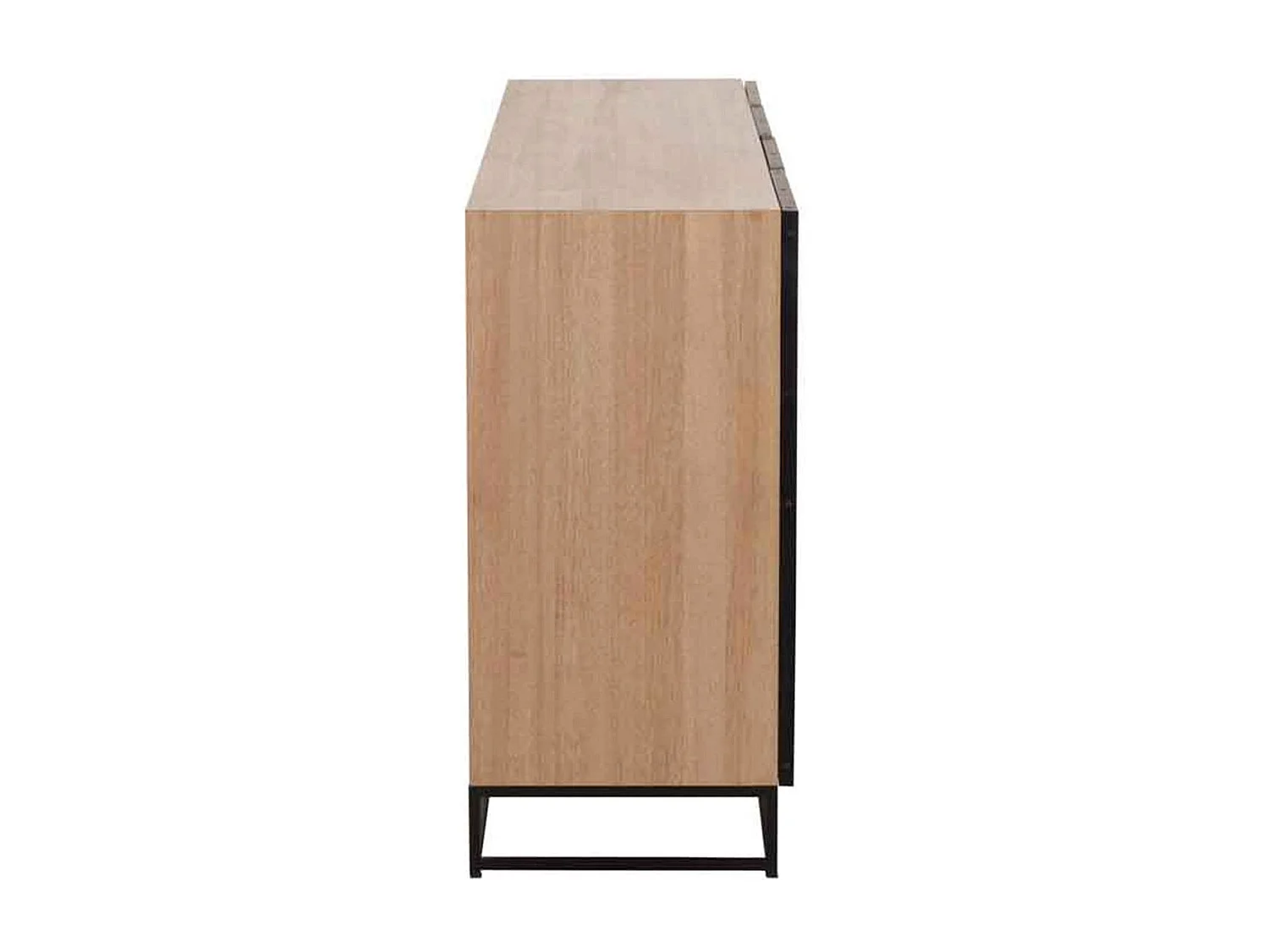 Buffet 4 Portes "Miraza" 180cm Naturel & Noir