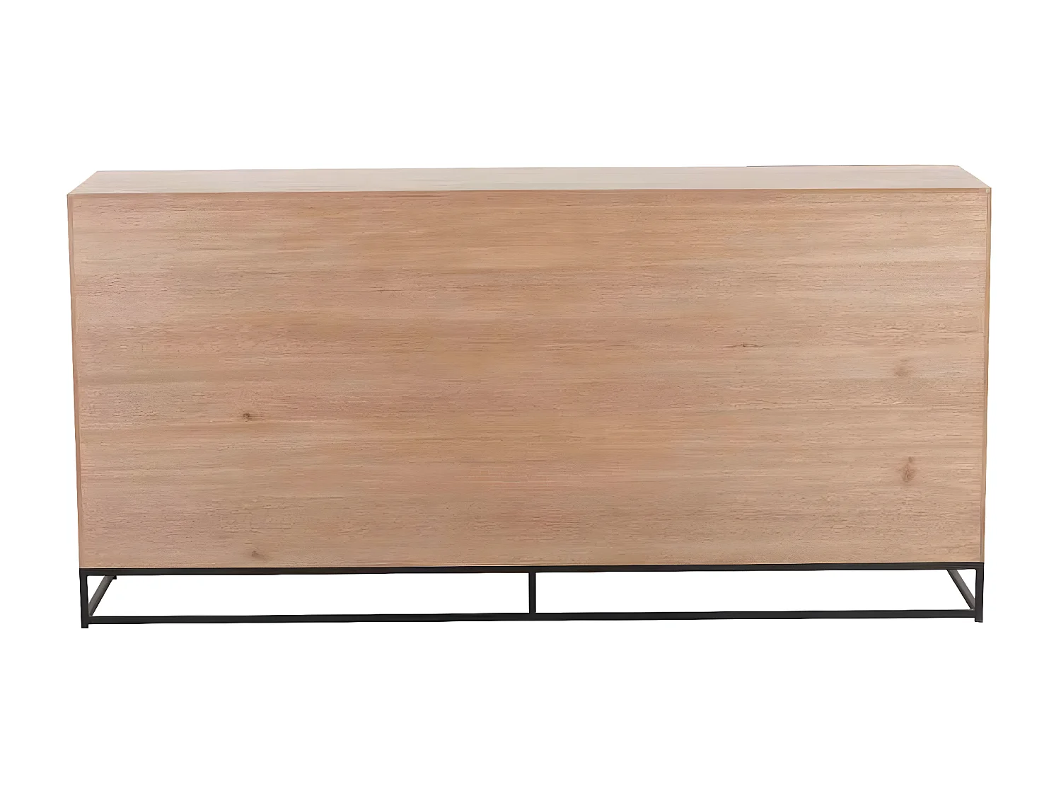 Buffet 4 Portes "Miraza" 180cm Naturel & Noir