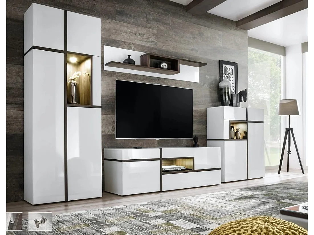 Buffet Design LED "Cross" 110cm Blanc