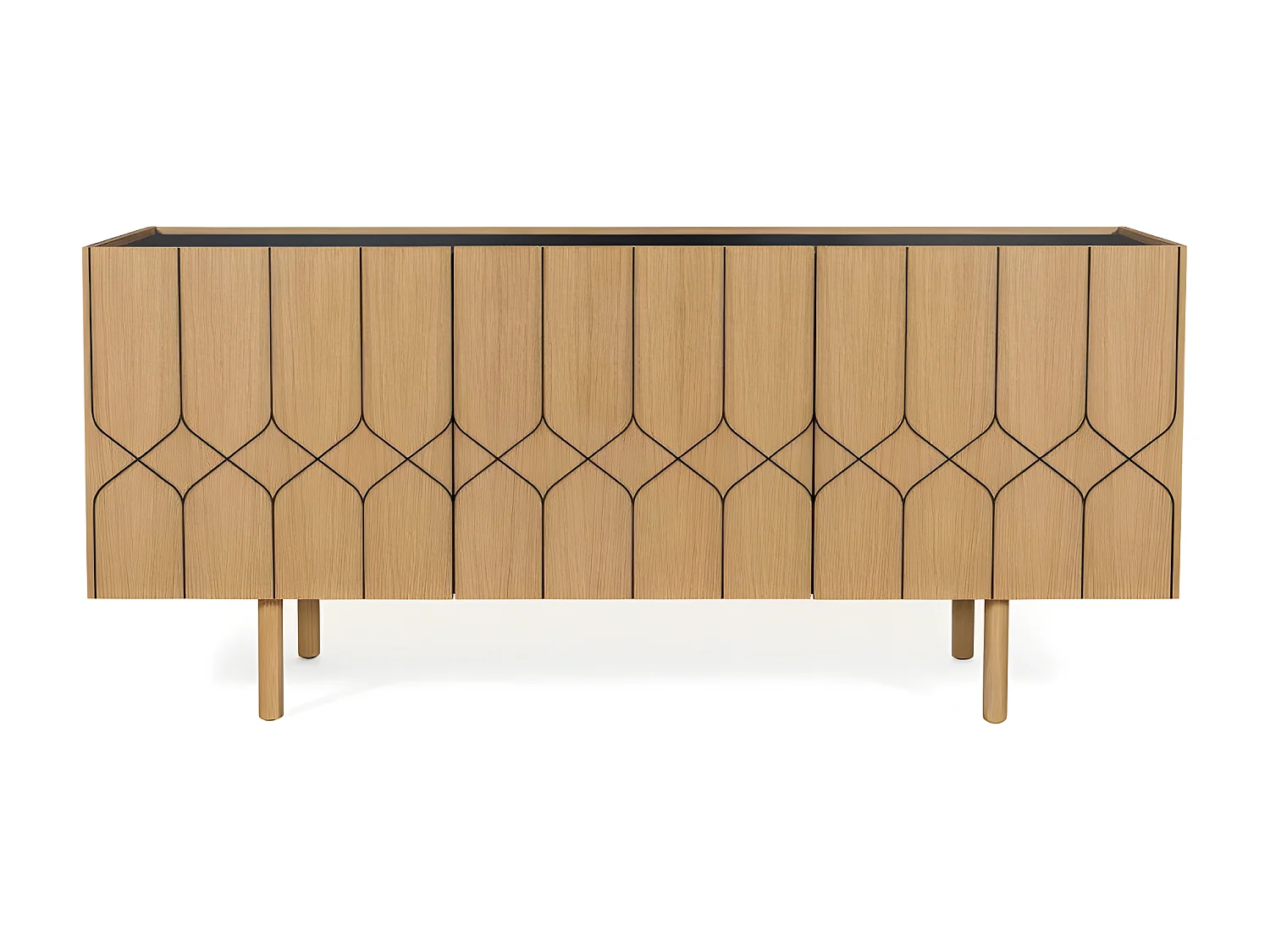 Buffet Design en Bois Massif "Porto II" 175cm Chêne