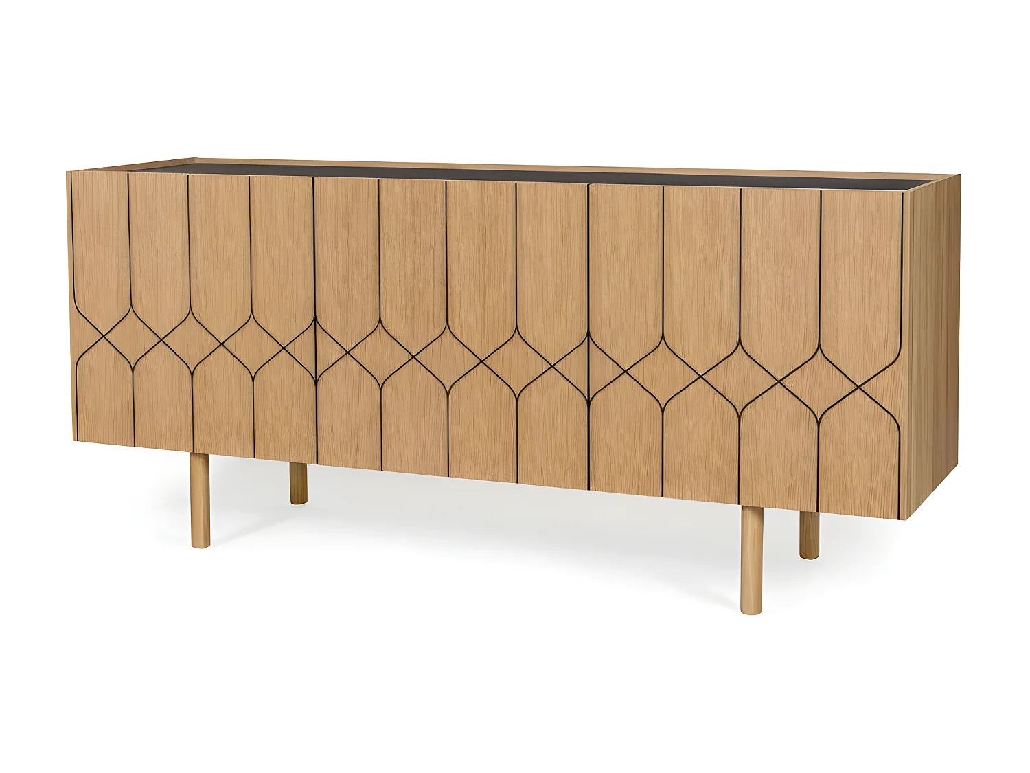 Buffet Design en Bois Massif "Porto II" 175cm Chêne