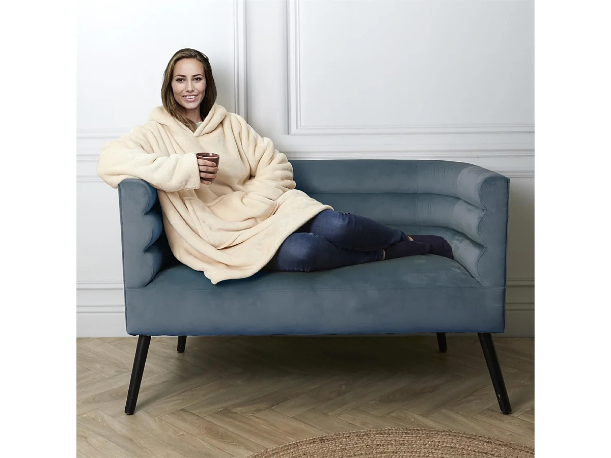 Sweat A Capuche Interieur Sherpa Lin Beige