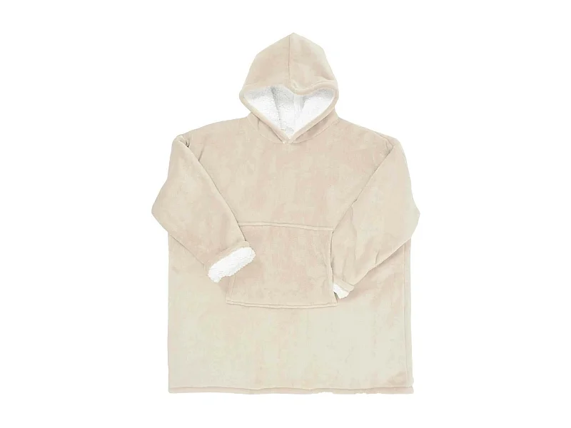 Sweat A Capuche Interieur Sherpa Lin Beige