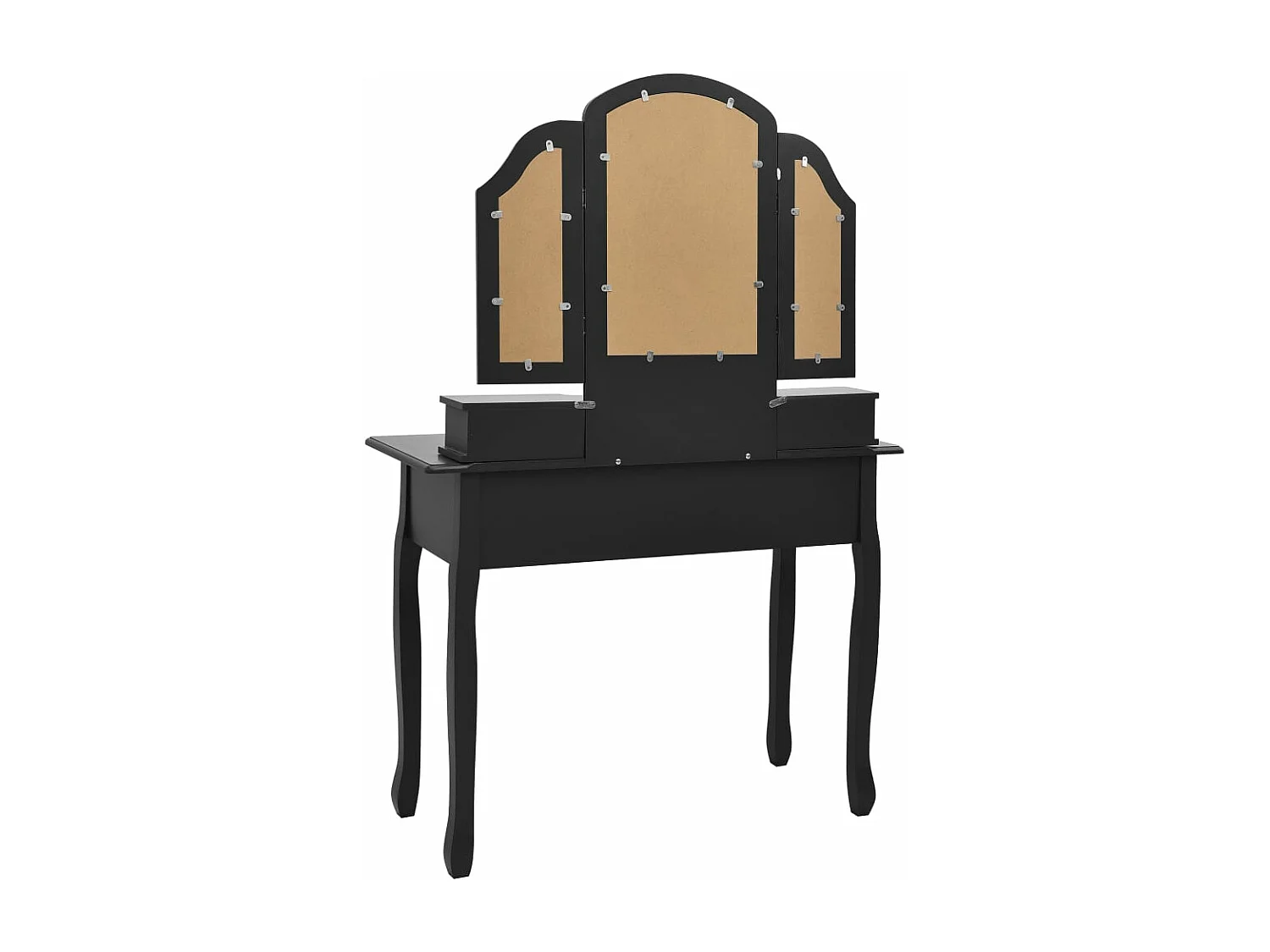 Conjunto de tocador y taburete 100 x 40 x 146 cm negro 02_0006227