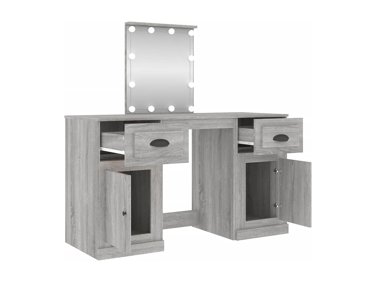 Coiffeuse avec led 130 grise 130 x 50 x 132.5 cm 02_0006415