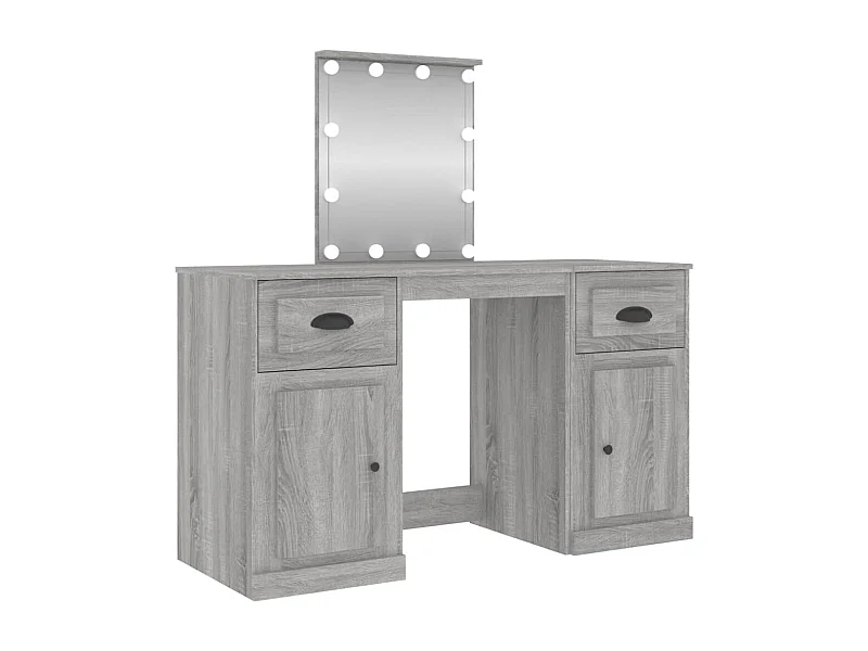 Coiffeuse avec led 130 grise 130 x 50 x 132.5 cm 02_0006415