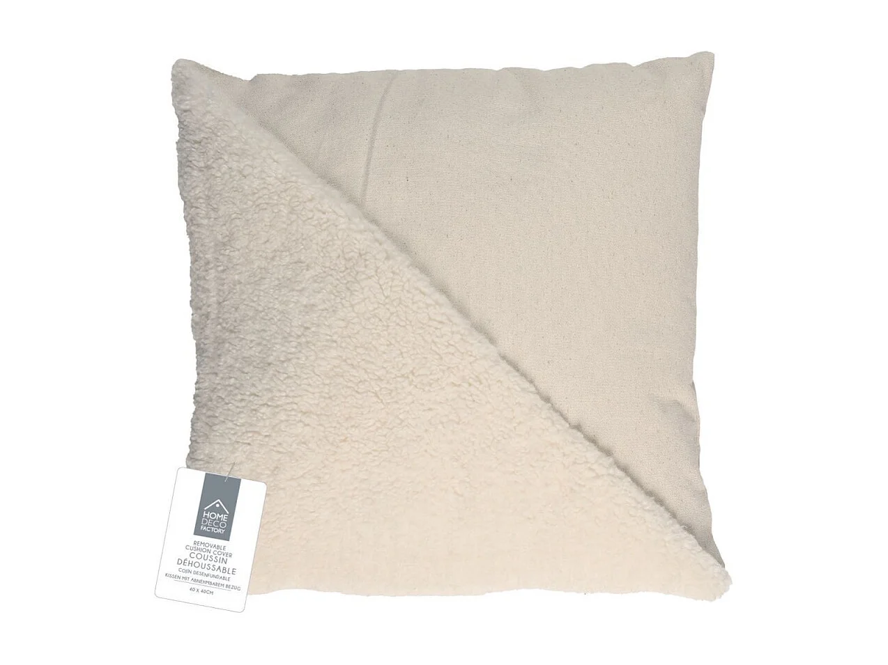 Coussin Beige Tufte 40x40cm Beige