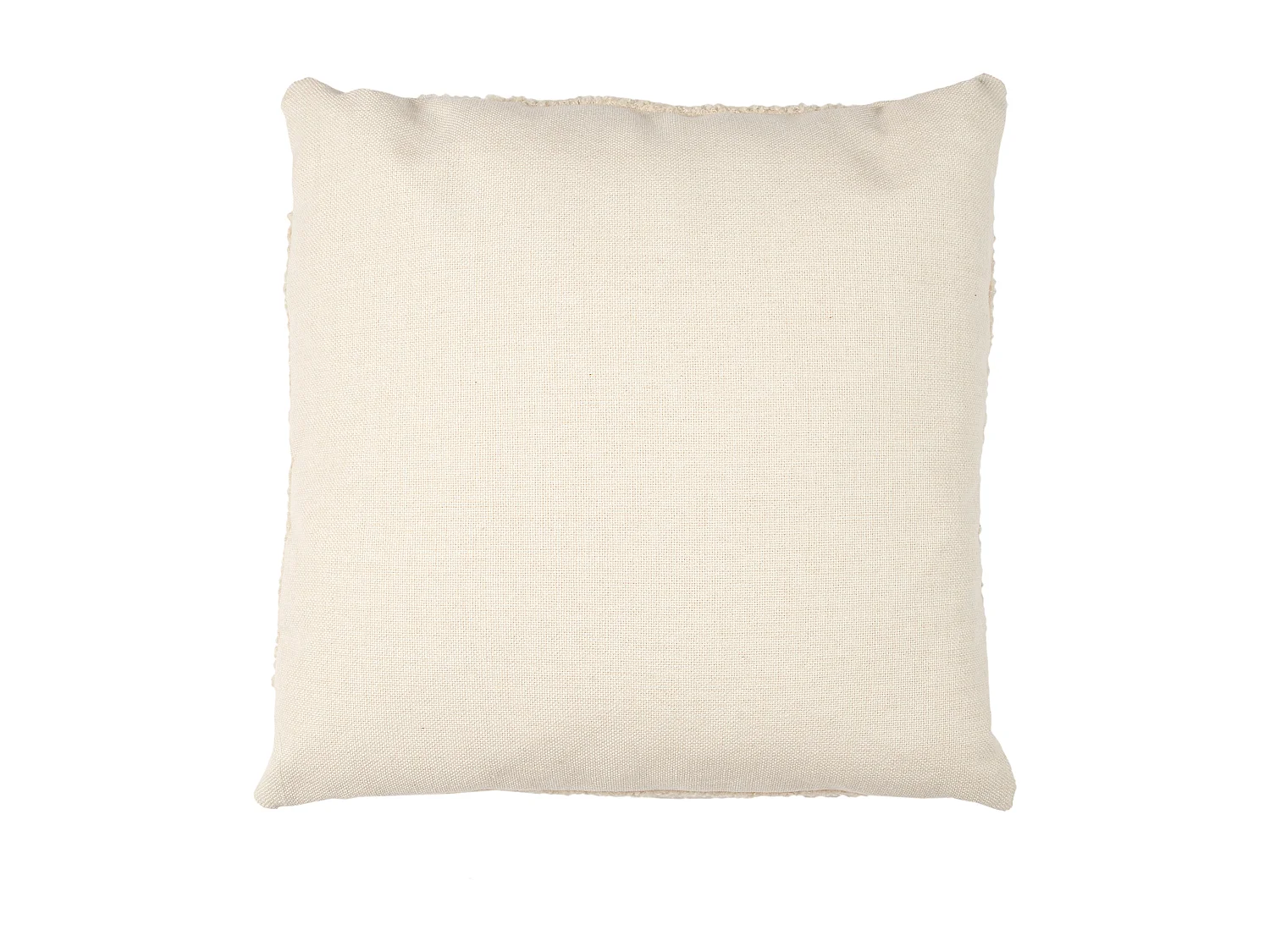 Coussin Beige Et Blanc Tufte A Pompons 40x40cm Beige