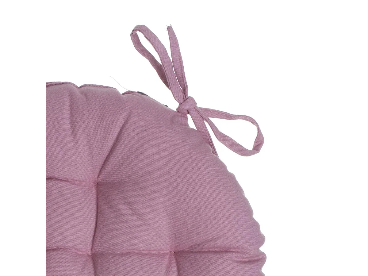 Lot de 4 Galettes de chaise en Coton Rose D 38 cm