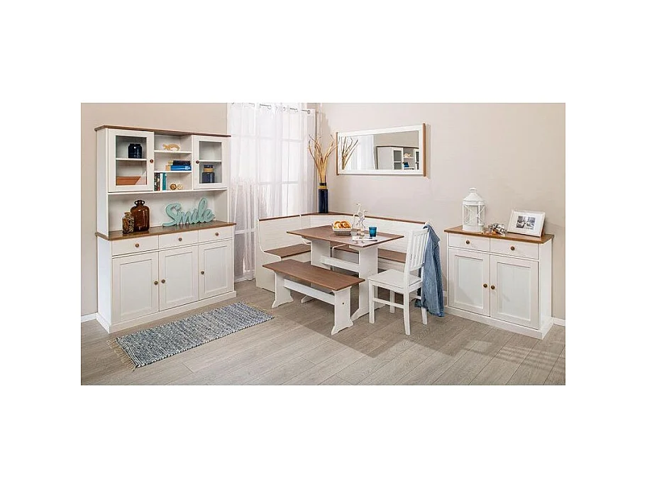 Banc Design en Bois "Terland" 110cm Blanc