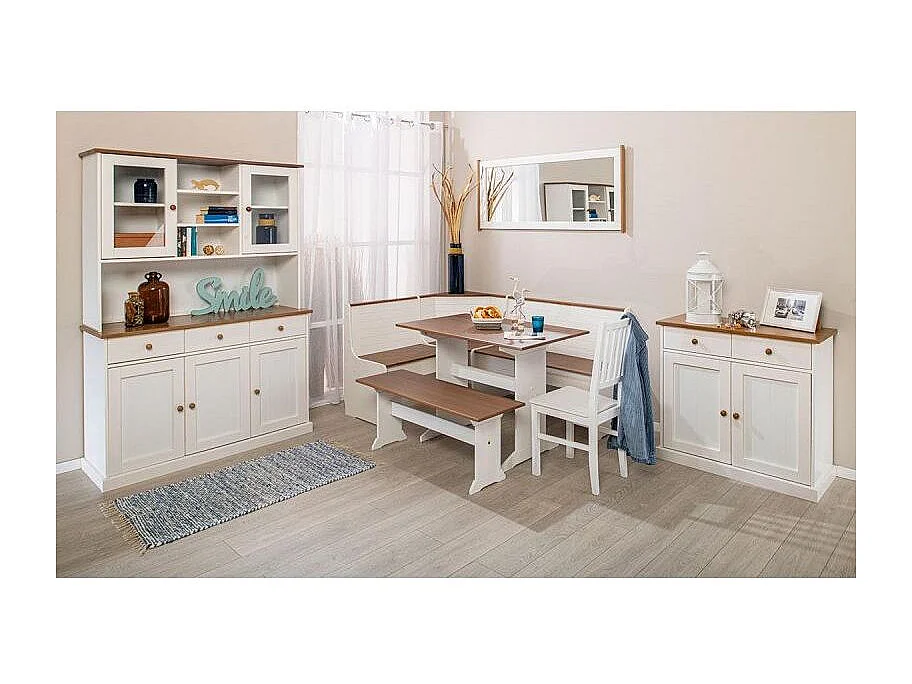 Banc Design en Bois "Terland" 110cm Blanc