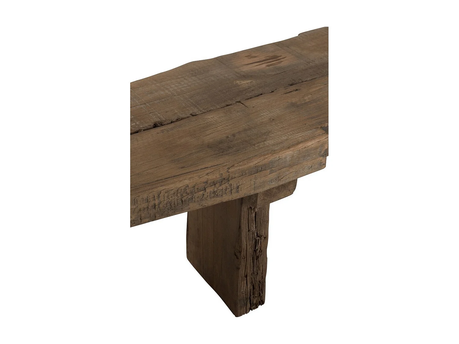 Banco Vido de madera recuperada oscura L 180 cm