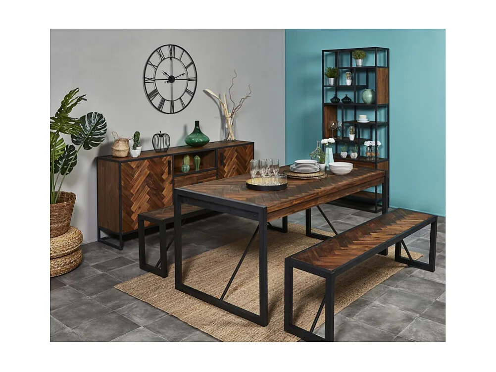 Banc Design en Bois "Suony" 168cm Marron