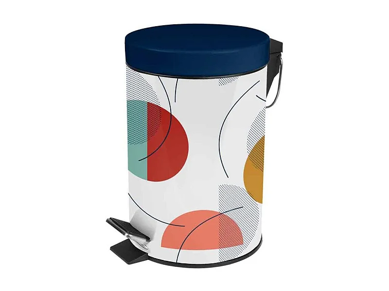 Poubelle de Salle de Bain "Color Pop" 3L Bleu