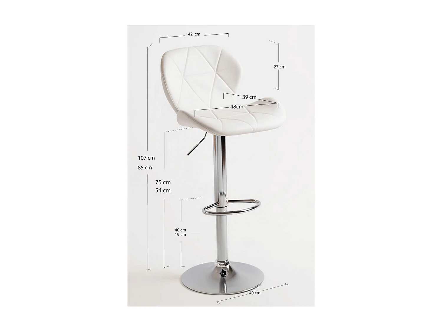 Taburetes Cocina - Taburete Pentagone - Blanco