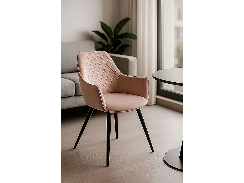 Sillas Comedor - Silla Kres Terciopelo - Rosa