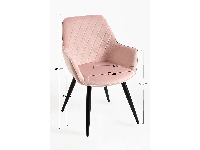 Sillas Comedor - Silla Kres Terciopelo - Rosa