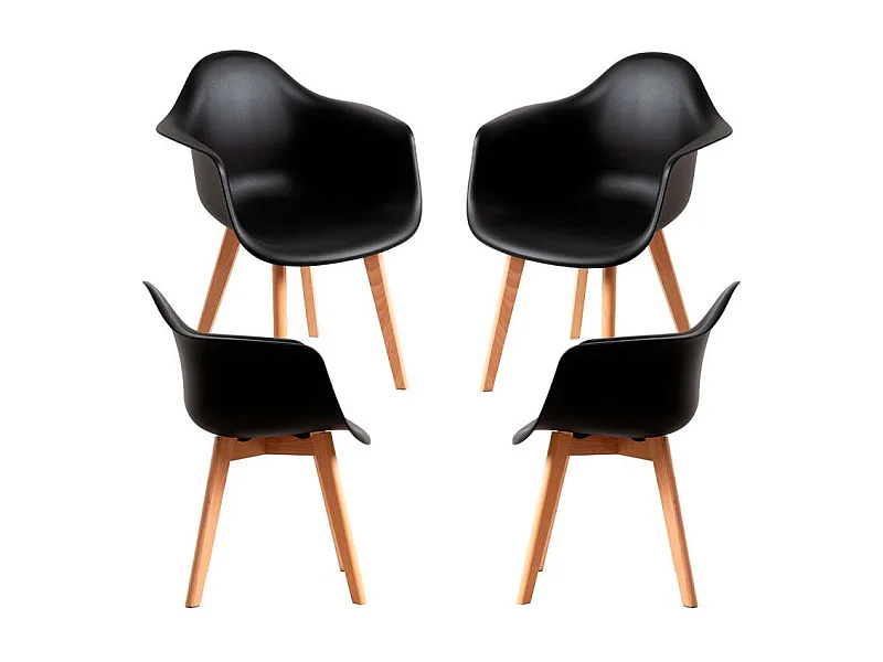 Packs Sillas Comedor - Pack 4 Sillas Belu - Negro