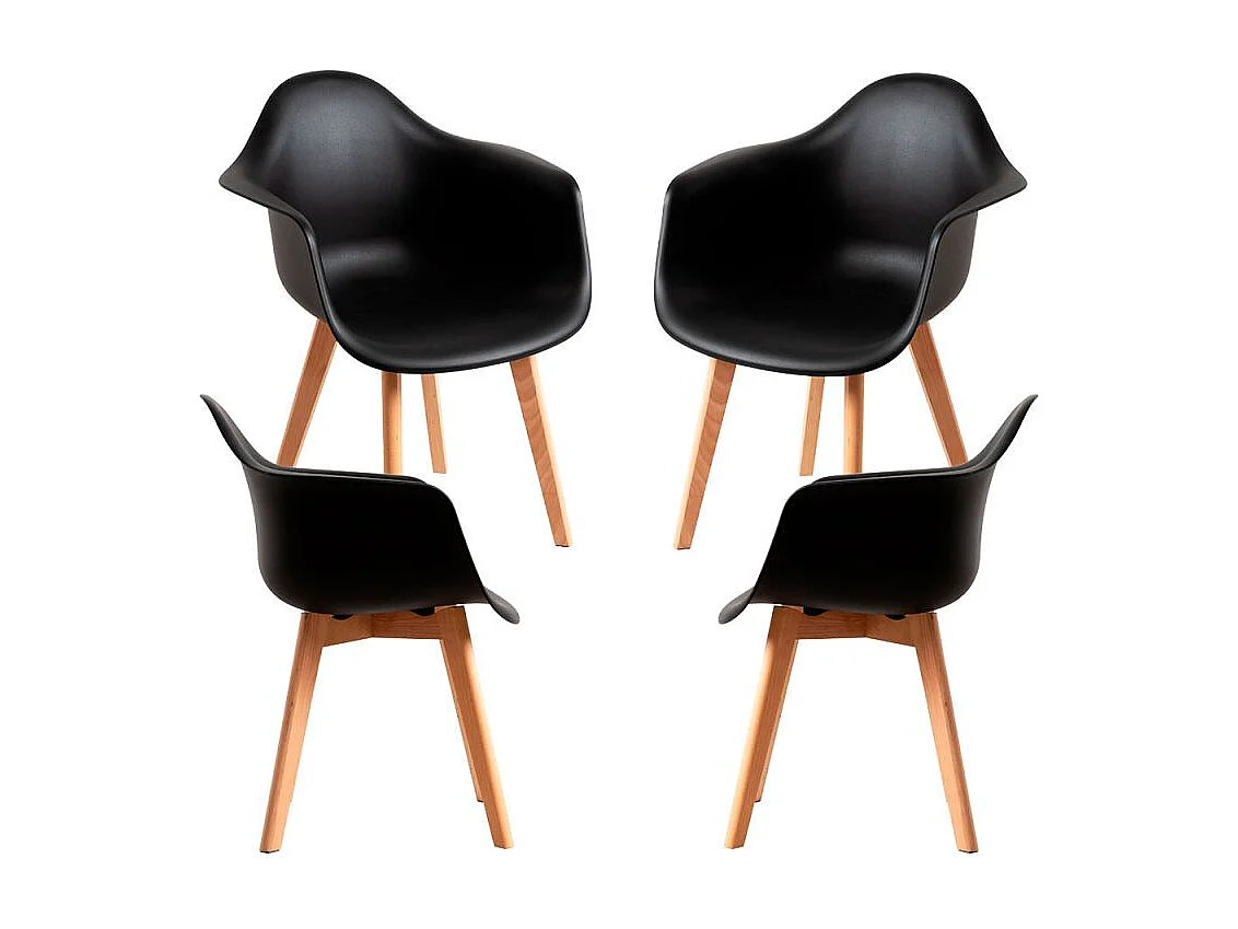 Packs Sillas Comedor - Pack 4 Sillas Belu - Negro