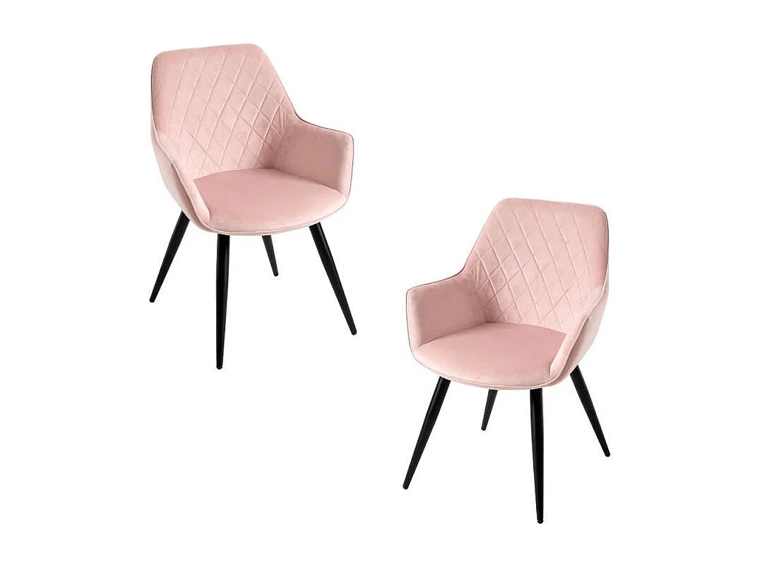 Packs Sillas Comedor - Pack 2 Sillas Kres Terciopelo - Rosa