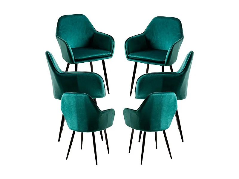 Packs Sillas Comedor - Pack 6 Sillas Chic Black - Verde