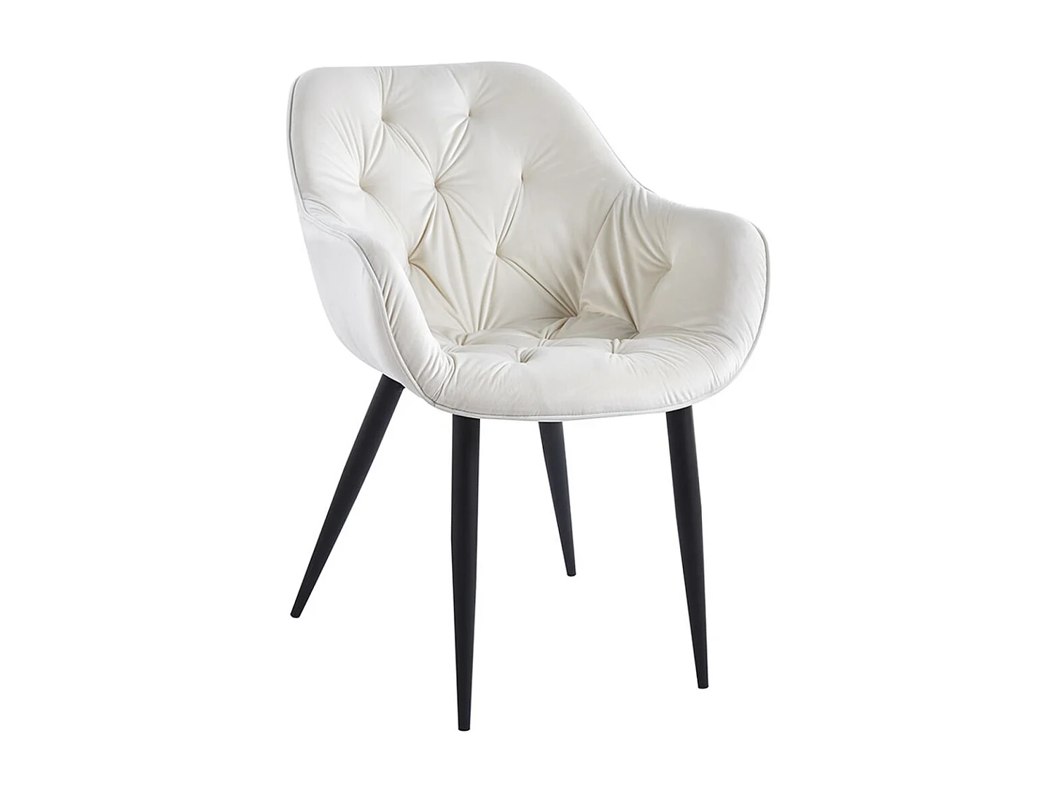 Sillas Comedor - Silla Zandel Black Terciopelo - Beige