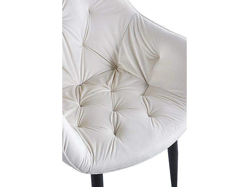 Sillas Comedor - Silla Zandel Black Terciopelo - Beige