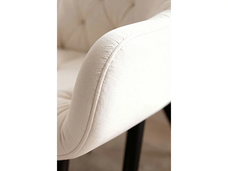 Sillas Comedor - Silla Zandel Black Terciopelo - Beige