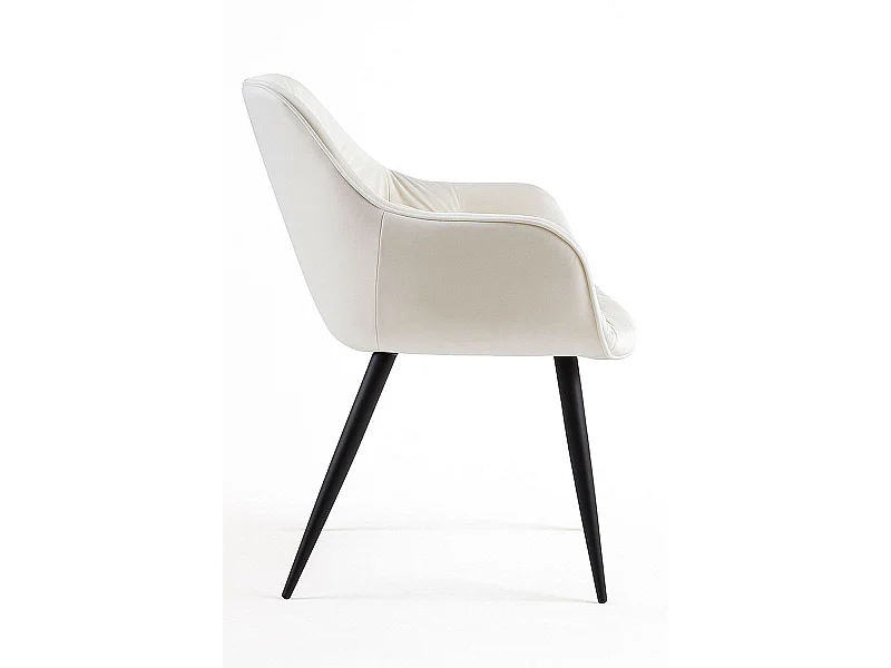 Sillas Comedor - Silla Zandel Black Terciopelo - Beige