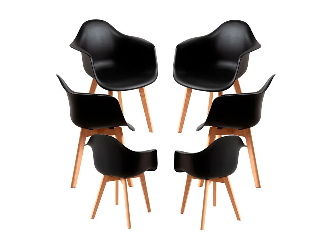 Packs Sillas Comedor - Pack 6 Sillas Belu - Negro
