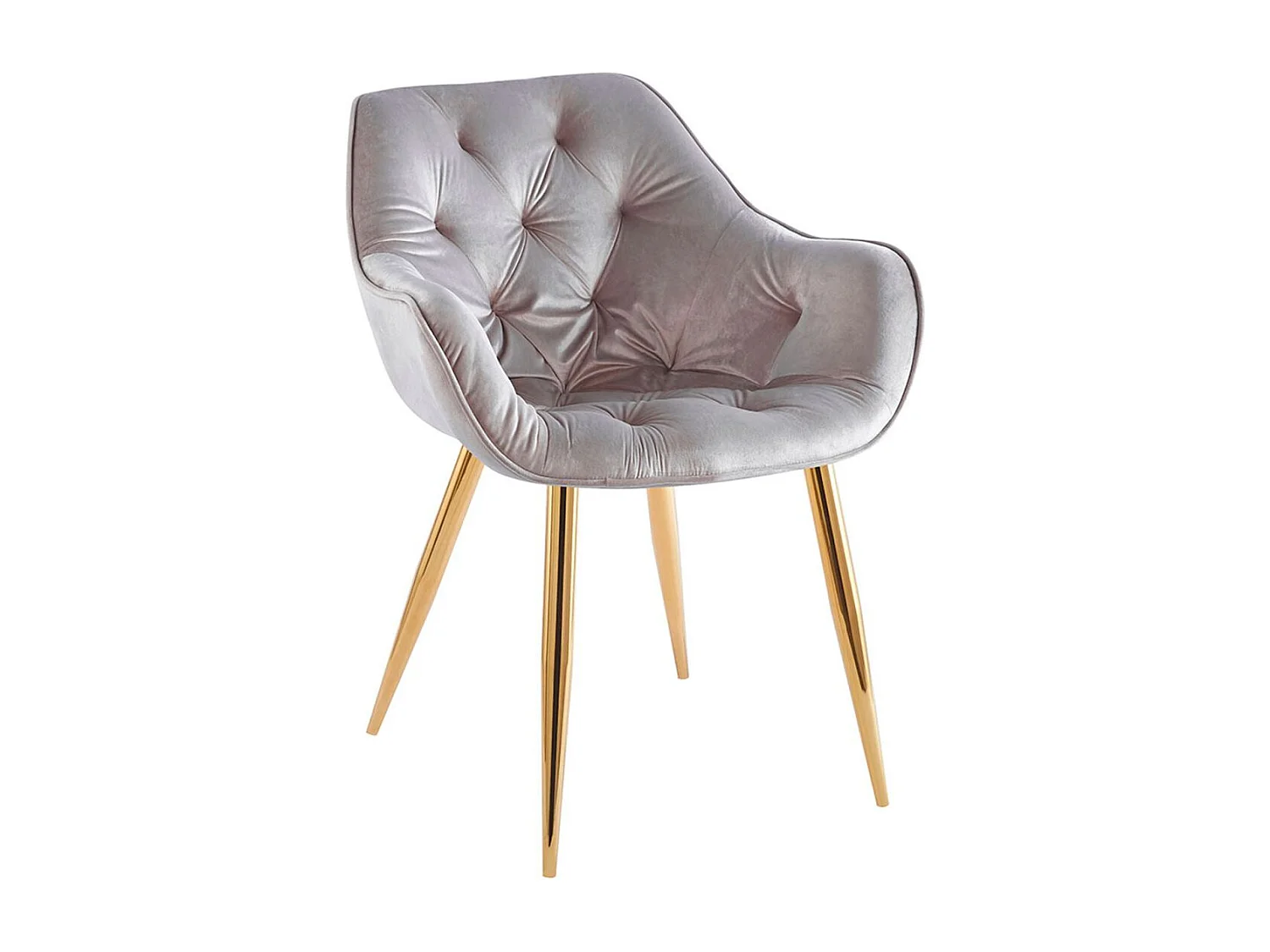 Sillas Comedor - Silla Zandel Golden Terciopelo - Gris