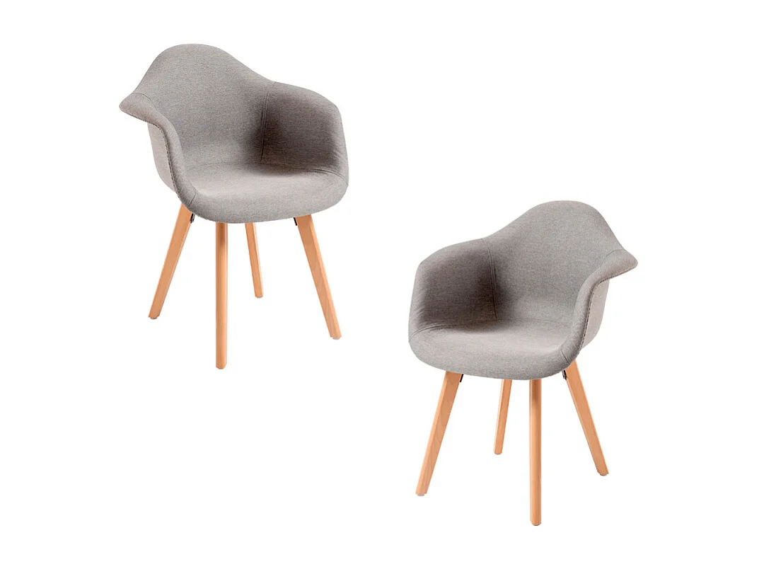 Packs Sillas Comedor - Pack 2 Sillas Belu Tela - Gris