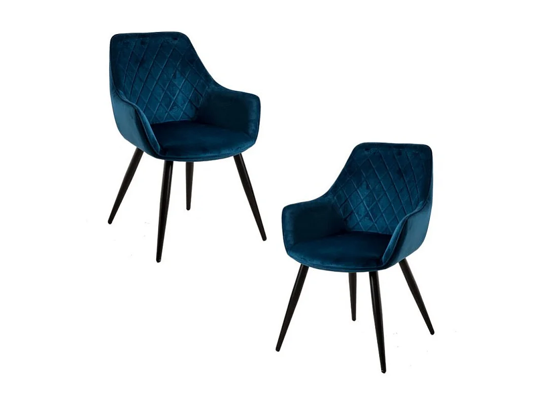 Packs Sillas Comedor - Pack 2 Sillas Kres Terciopelo - Azul