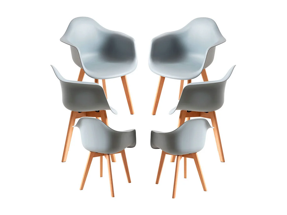 Packs Sillas Comedor - Pack 6 Sillas Belu - Gris claro