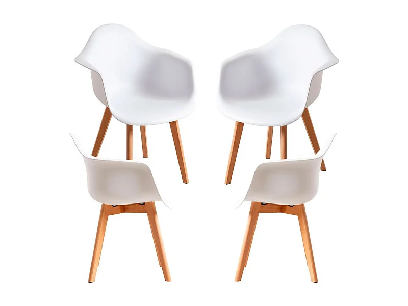 Packs Sillas Comedor - Pack 4 Sillas Belu - Blanco