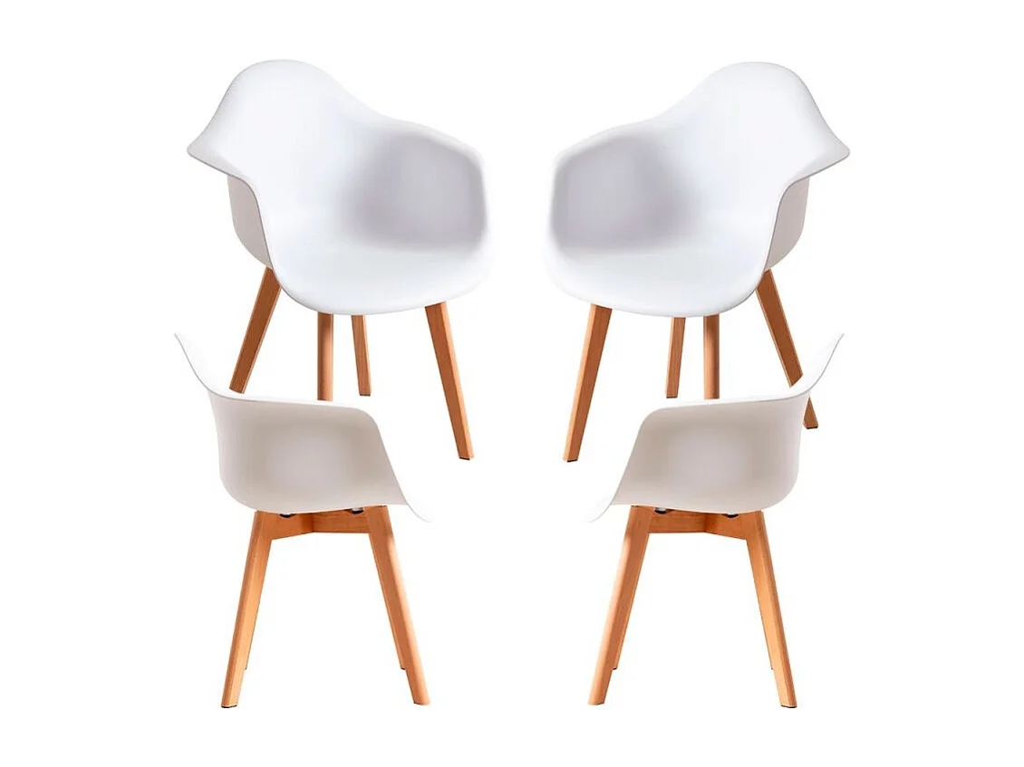 Packs Sillas Comedor - Pack 4 Sillas Belu - Blanco