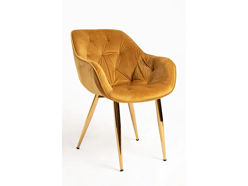 Sillas Comedor - Silla Zandel Golden Terciopelo - Amarillo