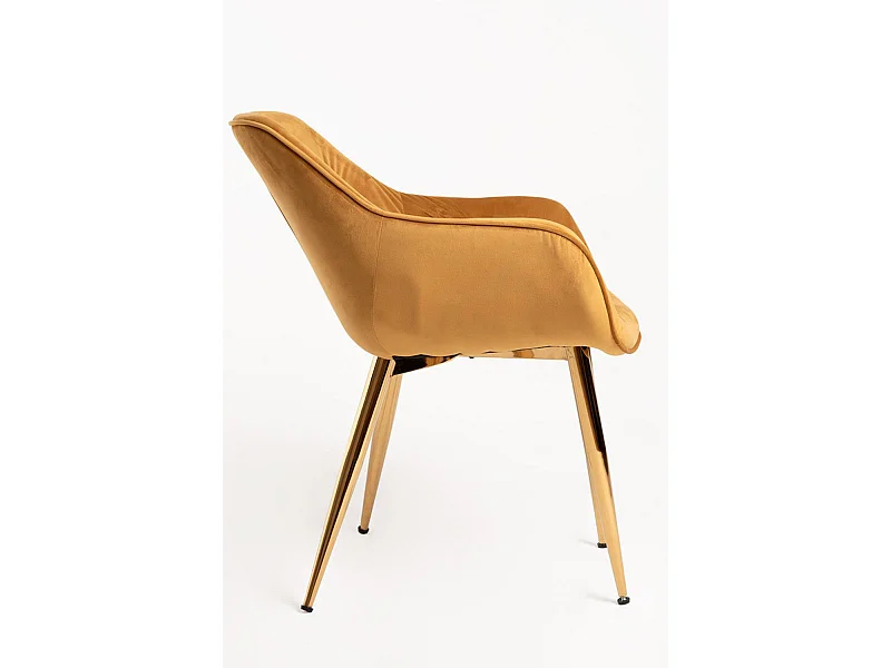 Sillas Comedor - Silla Zandel Golden Terciopelo - Amarillo