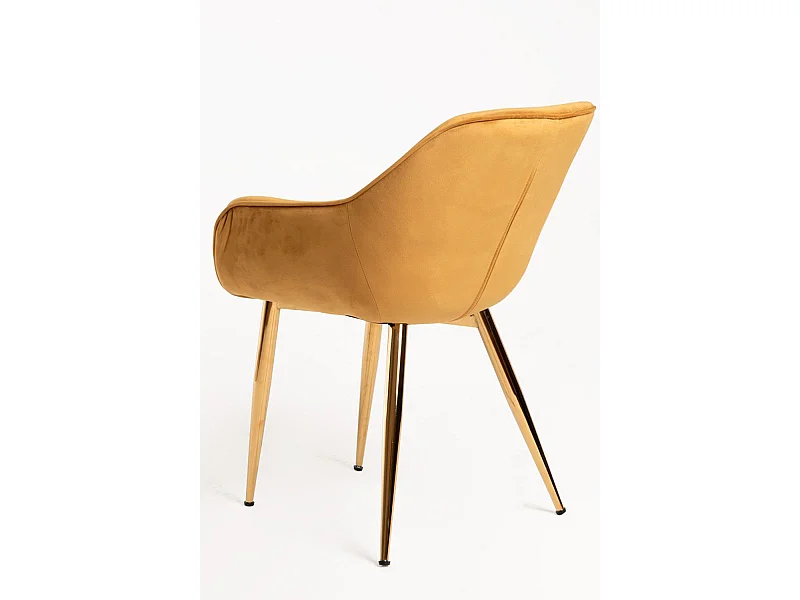 Sillas Comedor - Silla Zandel Golden Terciopelo - Amarillo
