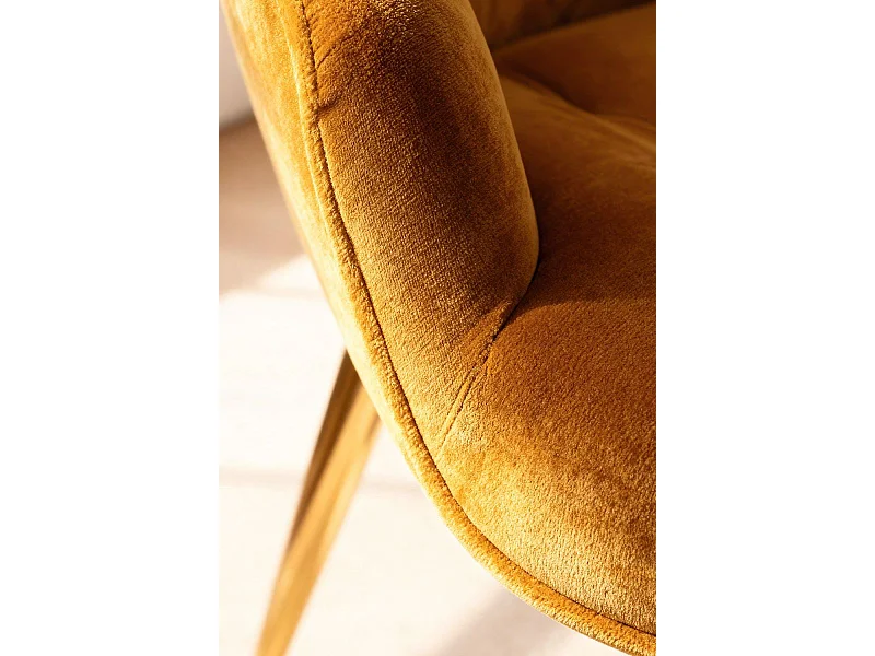 Sillas Comedor - Silla Zandel Golden Terciopelo - Amarillo
