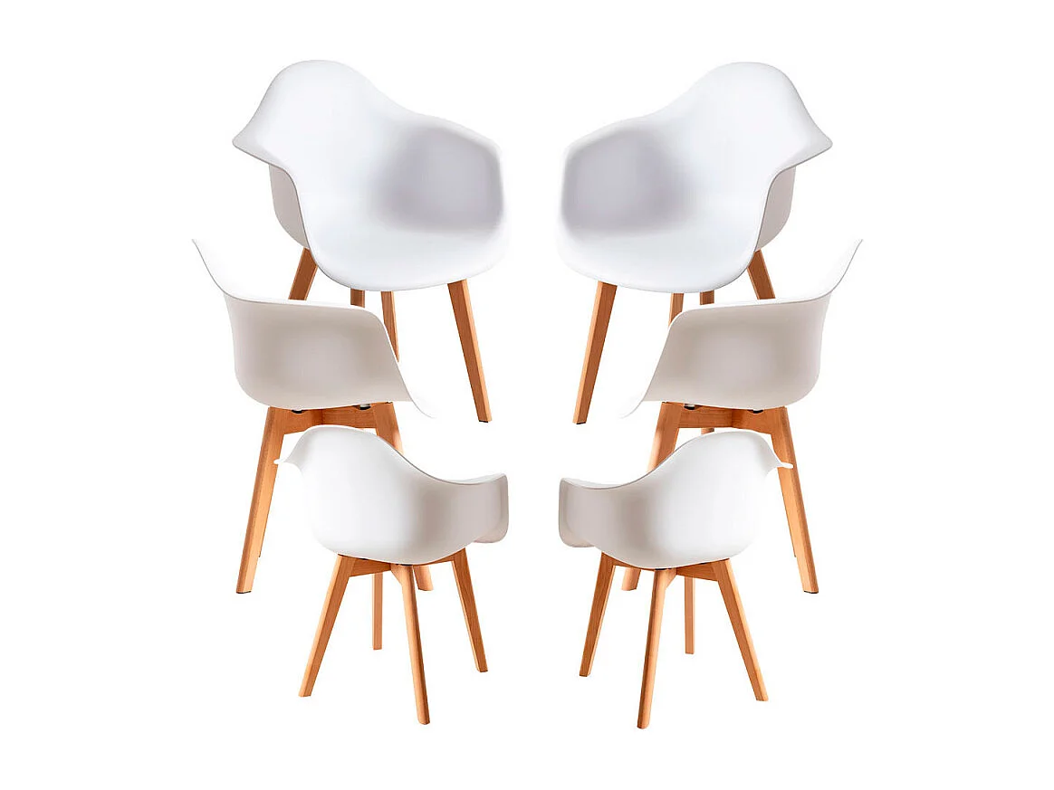 Packs Sillas Comedor - Pack 6 Sillas Belu - Blanco