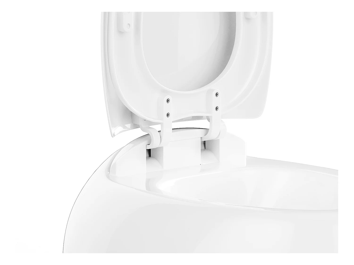 Sparset - Wand-WC aus weißer Keramik mit Trägergestell & Betätigungsplatte - HURO II